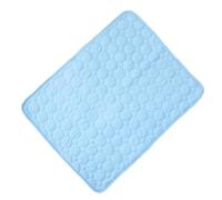 BAZEITFLOW Foldable Summer Pet Mat Blue Cooling Pad for Dogs Cats Soft Breathable Heat Dissipation Sleeping Mat with Ice Crystal Compound for Comfortable Rest