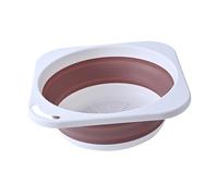 BAZEITFLOW Foldable Wash Basin Portable Collapsible Face Washing Basin Medium Pink for Camping Travel Baby Bath Foot Wash