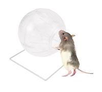 BAZEITFLOW Four in One Multifunctional Small Pet Running Ball with Stand Transparent Hamster Exercise for Gerbils and Dwarf Hamsters Safe and Secure Activity Sphere for