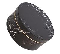 BAZEITFLOW Gilded Marble Flower Gift Box Medium Black Paper Candy Container for Wedding Party Preserved Flowers Unique Decorative Storage Wrapping Box