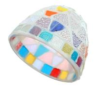 BAZEITFLOW Glass Lamp Shade for Pendant Light Wear-Resistant Lighting Accessory with Unique Elegant Texture Decorative Replacement Cover for Ceiling Fixtures Nordic Retro Mediterranean Style