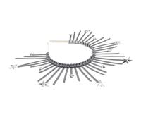 BAZEITFLOW Goddess Crown Headband for Women and, Silver Chain Hairpiece with Star Accents, Wedding and Party Headpiece, Birthday Queen Tiara Hair Wrap