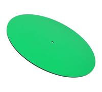 BAZEITFLOW Green Acrylic Record Player Mat Vinyl Turntable Dampening Pad Anti-static Platter Slipmat Noise Reduction Vibration Reducing Cushion for Vintage Record Players
