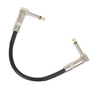 BAZEITFLOW Guitar Effects Cable Guitar Effect Connecting Wire Metal Head 6.35mm Simple and Convenient Design Black Pvc Cord for Performance Musicians
