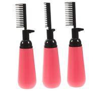 BAZEITFLOW Hair Dyeing Brush Bottle Hair Coloring Bottle 130Ml Plastic PET 3Pcs Smooth Brush Teeth Even Distribution for Home Salon Use
