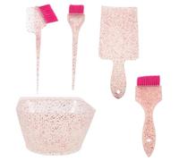 BAZEITFLOW Hair Dyeing Glitter Tint Bowl and Highlighting Board Complete Coloring Dyeing Kit Including Mixing Brush and Comb for Salon DIY Use