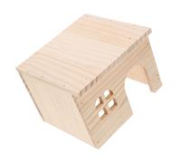 BAZEITFLOW Hamster Feeding Platform Wood Hideout Ladder Small Animals Hamster Maze House Platform for Cage