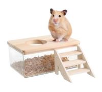 BAZEITFLOW Hamster Habitat Accessories Activity Center Toy Small Animal Litter Box Bathing Sand Steps and Breeding Box