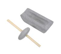 BAZEITFLOW Hand Crank Stone Pestle Grinder Compact Traditional Kitchen Mill for Tea Leaves Coffee Beans Dry Ingredients Efficient Small Manual Roller for Home and Travel Use