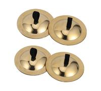 BAZEITFLOW Hand Percussion for Children Random Color Finger Cymbals 2 Pairs Copper Mini Musical Instrument Practical and Convenient Small Suitable for Children's Dance and Entertainment