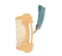 BAZEITFLOW Hand Polished Boxwood Fine Tooth Comb with Ruyi Lock Pattern Scalp Massage Design for Hair and Beard Care Durable Wooden Barber Comb Comfortable Relaxing Grooming Women