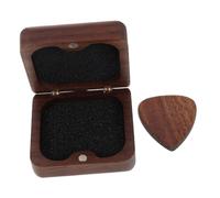 BAZEITFLOW Handcrafted Walnut Guitar Picks Wood Plectrum Kit for Acoustic Electric Guitar Includes Portable Box Musician