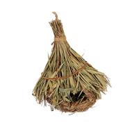BAZEITFLOW Handmade Grass Weaving Bird Nest Hanging Birds House Bamboo Leaves Nest Parrots Canaries Larks Comfortable Natural Living Space