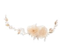 BAZEITFLOW Handmade Pearl Bridal Hair Vine Floral Wedding Hair Accessories for Bride Bridesmaids and Flower Elegant Nature Inspired Headpiece for Updos and Loose Hairstyles