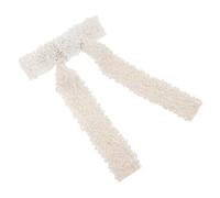 BAZEITFLOW Handmade Pearl Hair Clip for Women Large Bow Barrette Hair Accessory Elegant Ponytail Holder Suitable for Girls and Teens for Parties and Events
