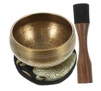 BAZEITFLOW Handmade Singing Bowl Meditation Buddha Sound Bowl for Yoga Meditation Practice Manual Tapping