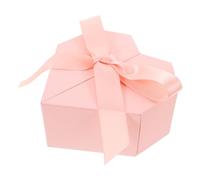 BAZEITFLOW Heart Shaped Box with Lid Pink Floral to Use Jewelry and Flower Arrangement Box Favor Packaging for Wedding Birthday Mothers Day Presents