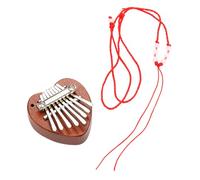 BAZEITFLOW Heart Shaped Kalimba Finger Piano 8 Keys Compact Mini Thumb Piano Lightweight Musical Instrument for Beginners and Adults