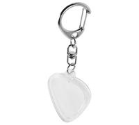 BAZEITFLOW Heart-Shaped Transparent Guitar Pick Holder Keychain Portable Storage Case for Easy Identification Secure Pick Box for Music Classes and Travel
