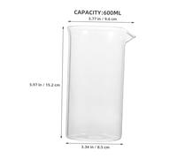 BAZEITFLOW Heat-resistant Glass Espresso Extract Cup with Antislip Design Clean Multifunctional Coffee Press Accessory for Brewing Tea and Coffee Carafe Replacement
