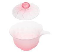 BAZEITFLOW Heat-Resistant Glass Water Cup with Lid for Tea and Juice Elegant Asian Kung Fu Tea Mug Versatile Beverage Glass Cup for Home Office Cafe Use Transparent Teacup for Hot Drinks