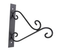 BAZEITFLOW Heavy Duty Iron Hanging Hook Bracket for Lanterns Planters Wind Chimes Bird Feeders Small Black Wrought Steel Wall Hanger for Garden Patio Indoor Outdoor Decor