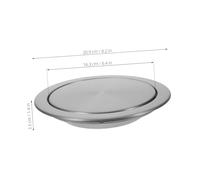 BAZEITFLOW Heavy-duty Stainless Steel Built-in Trash Can Lid with Balanced Swing Flap Leakproof Embedded Waste Cover for Kitchen Countertop Easy-clean Recessed Garbage Bin Replacement