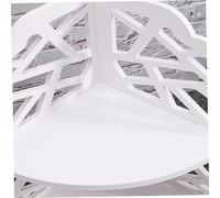 BAZEITFLOW Hollow Design Bathroom Storage Rack Corner Shelf PVC Washbasin Organizer for Home White Easy to Clean for Shampoo and Small Items Storage