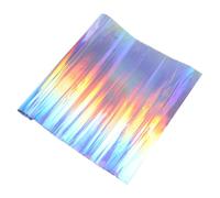 BAZEITFLOW Holographic Window Film Iridescent Rainbow Cellophane Wrap Colorful Reflective Privacy Sticker for Home Decor DIY Crafts Photography Filter