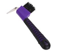 BAZEITFLOW Horse Hook Hoof Brush Horse Grooming Brushes Grip Hoof Pick Haves with for Grooming Soft Cleaning Random Color