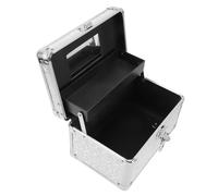 BAZEITFLOW Household Large Medicine Storage Box with Handle Aluminum Multi-Compartment Medical Organizer for Home Emergency Kit Safe Lockable Case