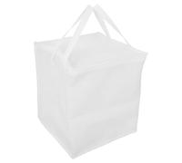BAZEITFLOW Insulated Food Bag White 350x350x400mm Thermal Insulation Hot Food Warmer Bag Reusable Pizza Carrier for BBQ Hotpot Seafood Takeout