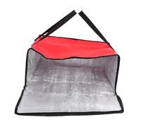 BAZEITFLOW Insulated Pizza Bag 50x50x20.5cm Red Thermal Takeout Food Cooler Bag Non-Woven Fabric for Outdoor and Catering