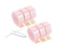 BAZEITFLOW Invisible Breathable Eyelid Tape with Lace Double Eye Strips for Hooded Eyes Self-adhesive Lightweight Eyelid Lifting Stickers Beginner-friendly Wide Olive Crescent Shapes