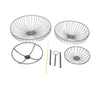 BAZEITFLOW Iron Fruit Serving Tray Black Fruits Basket for Countertop Storage and Dessert Display Creative Design Suitable for Home Decor and Party Use
