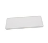 BAZEITFLOW Japanese Style Ceramic Sushi Serving Plate Small Rectangular Matte White Tray for Snacks and Appetizers Compact Food Container for Home Party and Catering Use