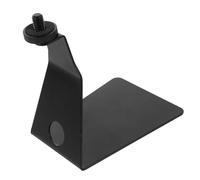 BAZEITFLOW L-shaped Desktop Microphone Stand 3/8 Thread Mic Mount Clamp, Metal Microphone Holder Base for Live Streaming and Recording