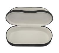 BAZEITFLOW Large Dual Compartment Hard Shell Eyeglasses Case, Black Pu Protective Sunglasses Storage Box for Travel and Daily Use