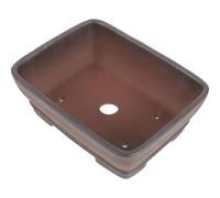 BAZEITFLOW Large Rectangular Purple Sand Terracotta Planter Pot with Drainage for Succulent and Orchid Gardening, Rustic Clay Bonsai Flower Pot Suitable for Indoor and Outdoor Plants