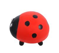 BAZEITFLOW Latex Squeaky Dog Ladybug Figurine Chew Mini Interactive Puppy Sturdy Red Pet for Teething and Play