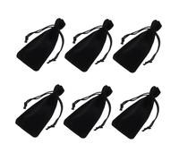 BAZEITFLOW Lipstick Makeup Bag 6pcs 6x14cm Velvet Drawstring Pouch Dustproof Perfume Cosmetics Storage Bag for Women Outdoor Travel