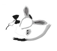 BAZEITFLOW Little Donkey Headband Donkey Ear S Carnival Animal Party Hairband Fluffy Furry Decorative Hair Hoop for Brown Cute Cartoon Headband