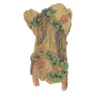 BAZEITFLOW Lizard Cave Hideout Reptile Log Hollow Tree Trunk Terrarium Decor for Leopard Gecko Tank Climbing Habitat and Natural Bark Shelter