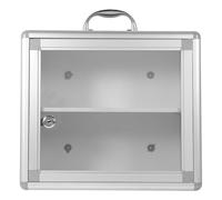 BAZEITFLOW Lockable Portable Medicine Box Aluminum Alloy Wall Hanging Container with Handle for Home School Safety and Community Supplies Secure Storage Case