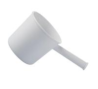 BAZEITFLOW Long Handle Water Ladle with Large Capacity for Household Kitchen Use Ergonomic Plastic Water Scoop for Boiling Soup Washing Vegetables and Fruits Easy to Clean White Bath Spoon