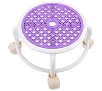 BAZEITFLOW Low Small Stool with Swivel Wheels Plastic Pedicure Technician Stool Comfortable to Use and Easy to Move for Nail Salon and Home Use