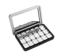 BAZEITFLOW Magnetic Makeup Palette Refillable Empty Eyeshadow Blush Highlighter Case DIY Cosmetic Organizer for Travel Secure Closure Multipurpose Storage Box
