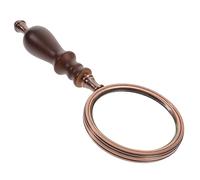 BAZEITFLOW Magnifying Glass with Wooden Handle Ergonomic Handheld Design Lightweight Durable for Reading Jewelry Coins Maps Fine Detail Viewing