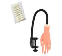 BAZEITFLOW Manicure Tools Fake Hand with Detachable Nail Tips and Flexible Joints for Nail Art Practice by Professionals and Learners