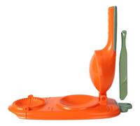 BAZEITFLOW Manual Dumpling Maker and Pressser Tool Orange Compact Dumpling Skin Presser for Kitchen Use Reusable Dough Wrapper Mold for and Cooking Utensils